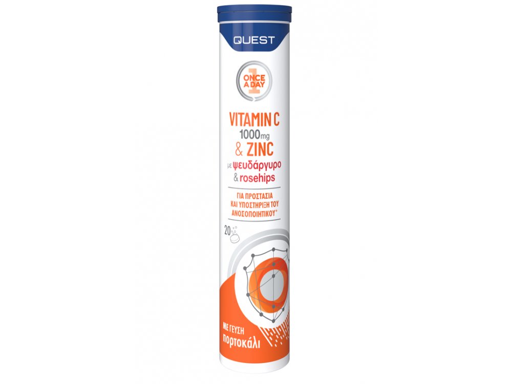 Quest Vitamin C 1000mg & Zinc & Rosehips 20tabs