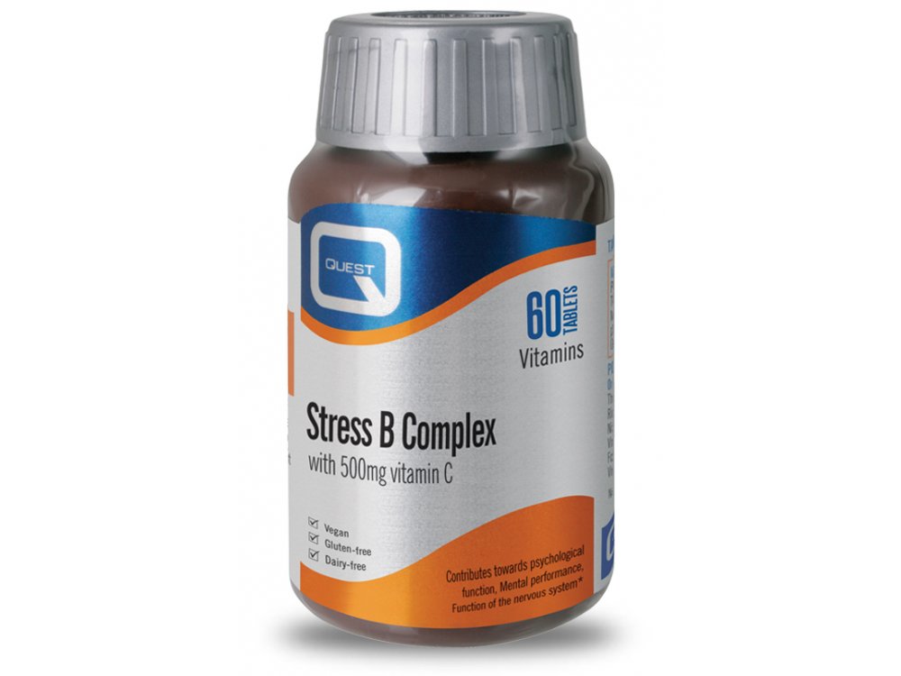 Quest Stress B Complex + 500mg C 60tabs