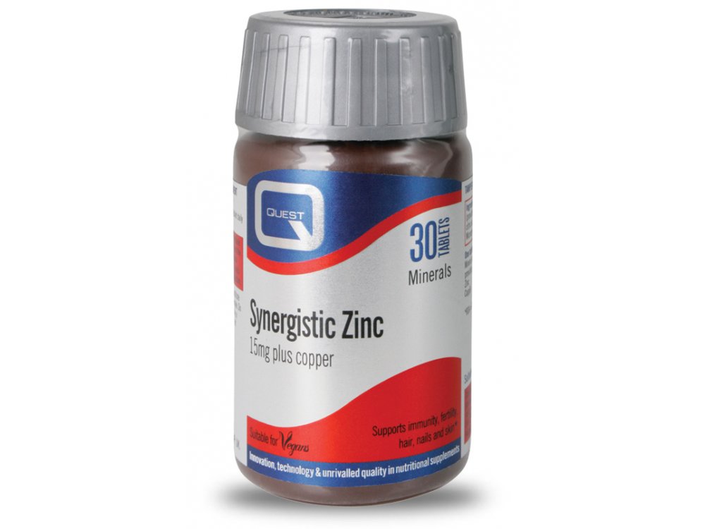 Quest Synergistic Zinc 15mg With Copper 30tabs