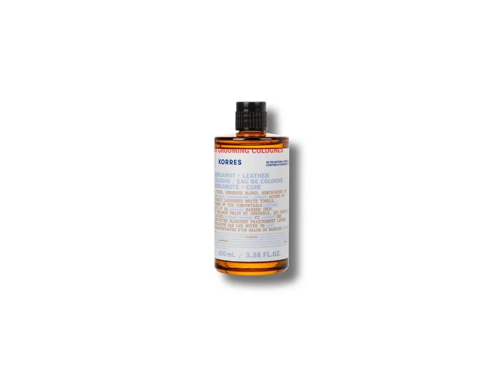 Korres Athenian Grooming, Περγαμόντο & Δέρμα Eau de Cologne, Άρωμα για Άνδρες,  100ml