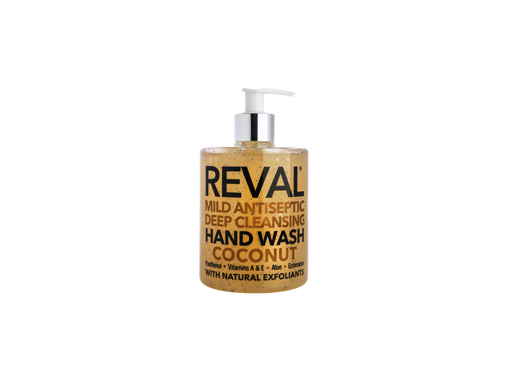 InterMed Reval Mild Antiseptic Deep Cleansing Hand Wash Coconut, Αντισηπτικό Τζελ & Καθαρισμός Χεριών με Άρωμα Καρύδα, 500ml