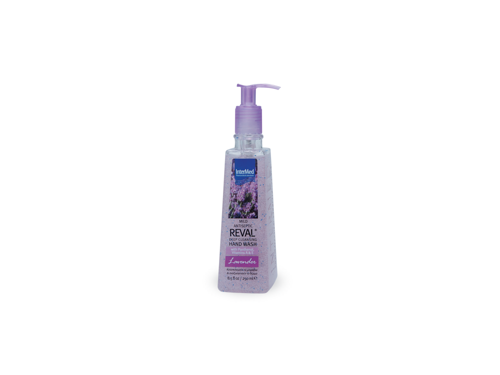 InterMed Reval Mild Antiseptic Deep Cleansing Hand Wash Lavender, Αντισηπτικό Τζελ & Καθαρισμός Χεριών με Άρωμα Λεβάντα, 250ml