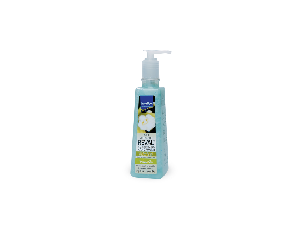 InterMed Reval Moisturizing Handwash Vanilla, Αντισηπτικό Τζελ & Καθαρισμός Χεριών με Άρωμα Βανίλια, 250ml