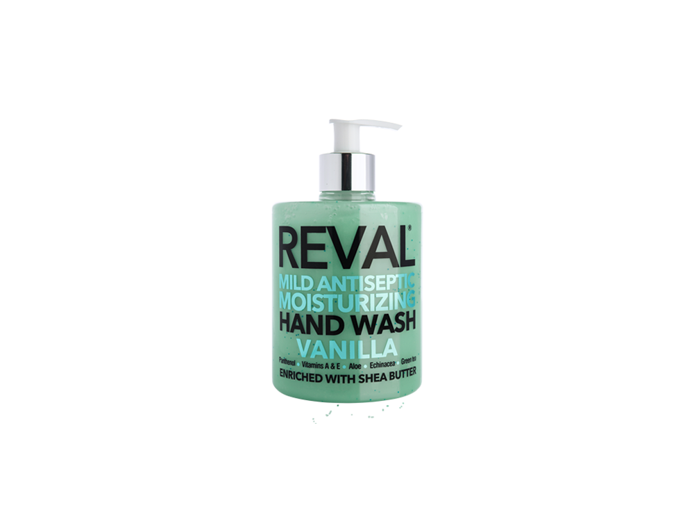 InterMed Reval Mild Antiseptic Moisturizing Hand Wash Vanilla, Αντισηπτικό Τζελ & Καθαρισμός Χεριών με Άρωμα Βανίλια, 500ml