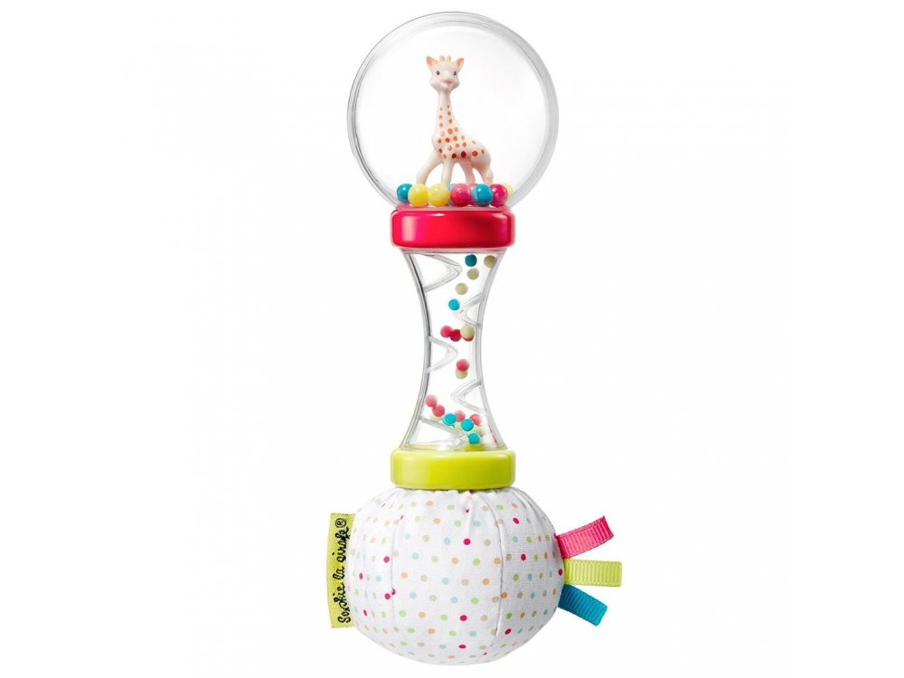 Sophie La Girafe Soft Maracas Rattle, Μαλακή μαράκα Κουδουνίστρα 3m+, 1τμχ