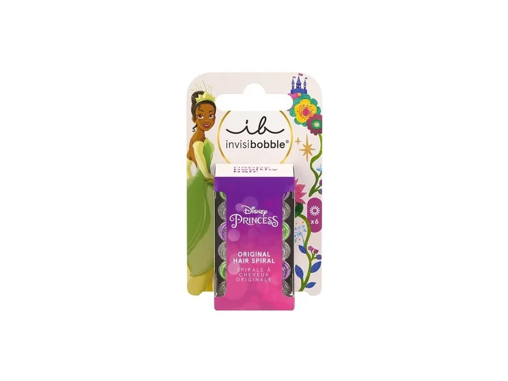 Invisibobble Kids Original Disney Tiana, Λαστιχάκια Μαλλιών, 6τμχ
