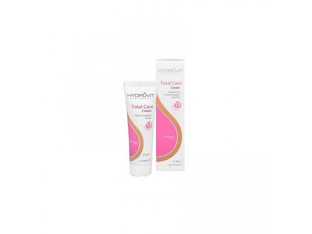 Hydrovit Total Care Cream SPF15 Καθημερινή Αντιρυτιδική & Ενυδατική Κρέμα Προσώπου με Χρώμα, 40ml