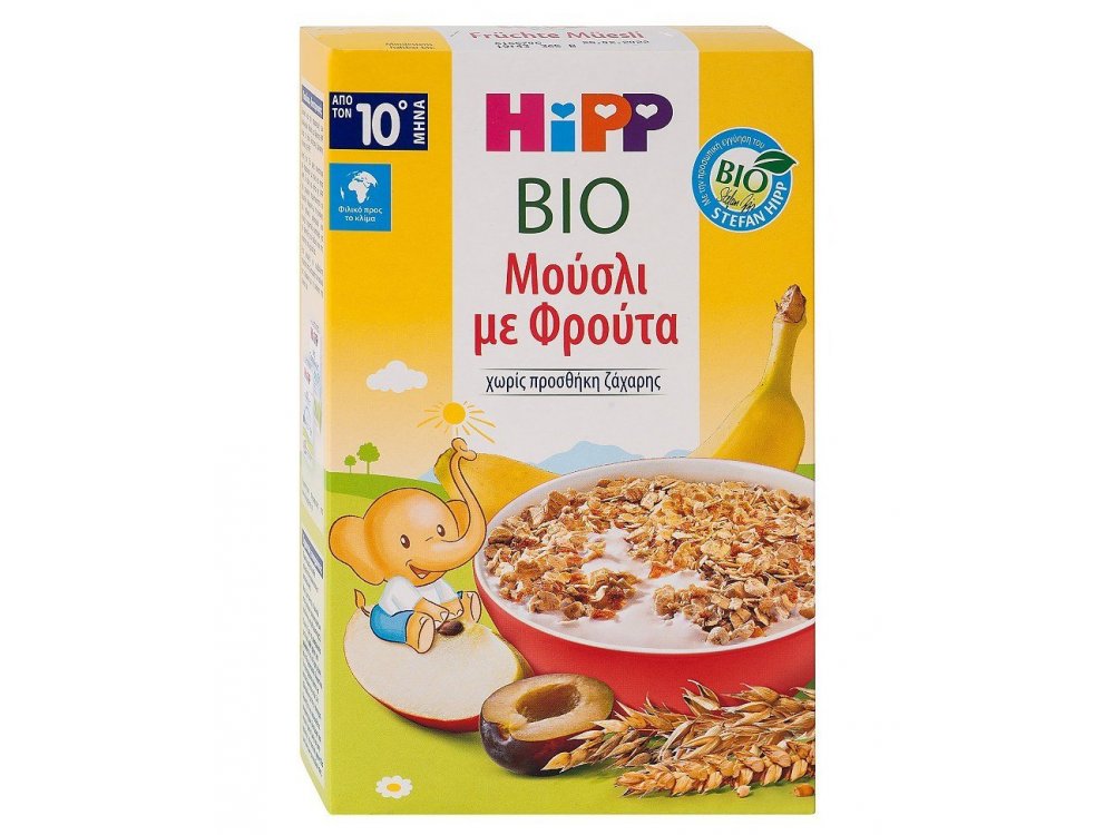 HiPP Παιδικά Μούσλι με Φρούτα 1-3 Ετών 200gr
