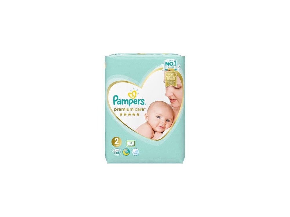 Pampers Premium Care No.2 (4-8kg) Βρεφικές Πάνες, 68τμχ