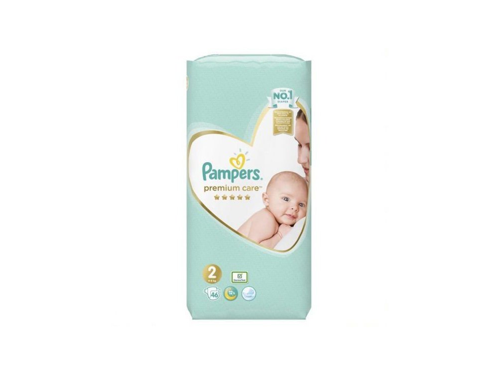 Pampers Premium Care No.2 (4-8kg) Βρεφικές Πάνες, 46τμχ