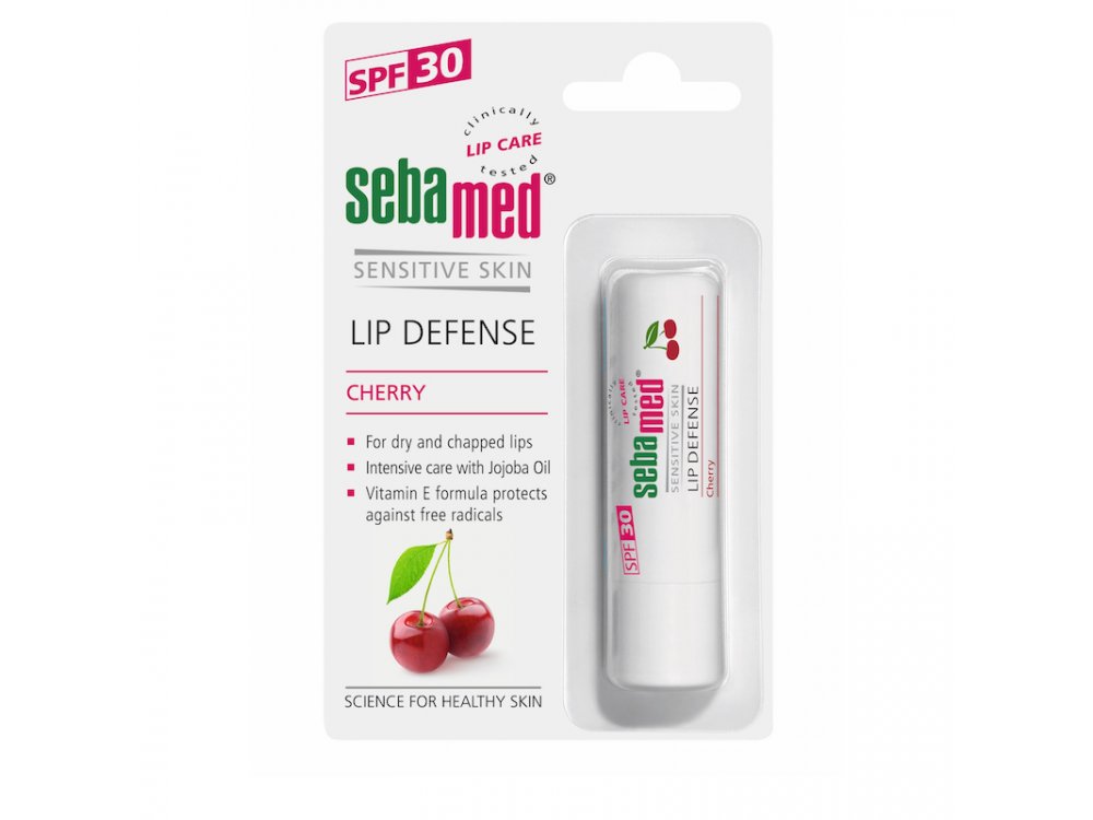 Sebamed Lipstick Cherry SPF30, Ενυδατικό balm για ξηρά-σκασμένα χείλη με γεύση Κεράσι, 4.8gr