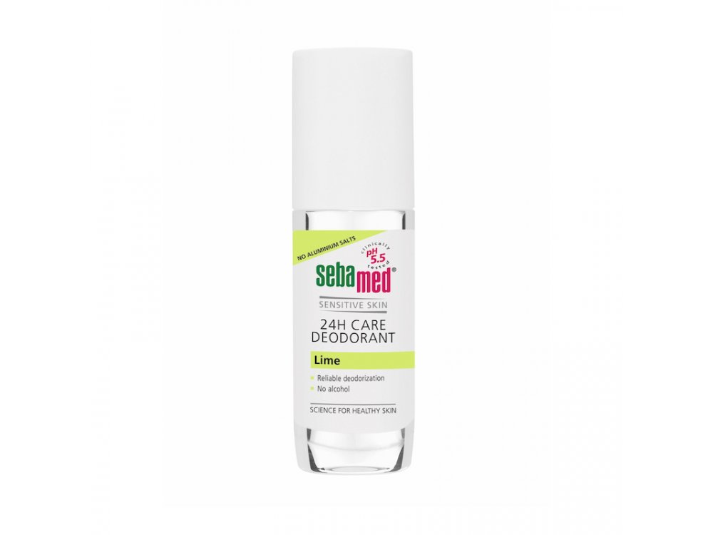 Sebamed 24h Care Deodorant Roll-On Lime, Αποσμητικό με άρωμα Lime, 50ml