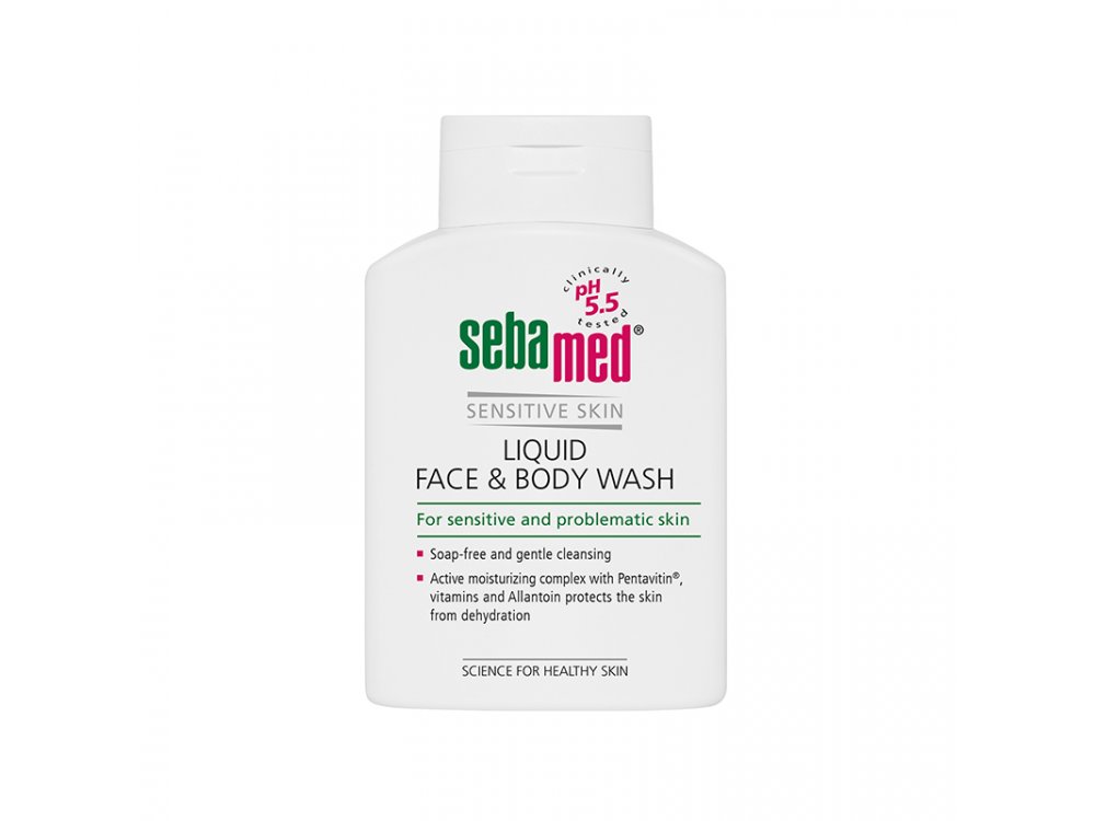 Sebamed Liquid Face & Body Wash, Ήπιος καθαρισμός Προσώπου και Σώματος, 300ml
