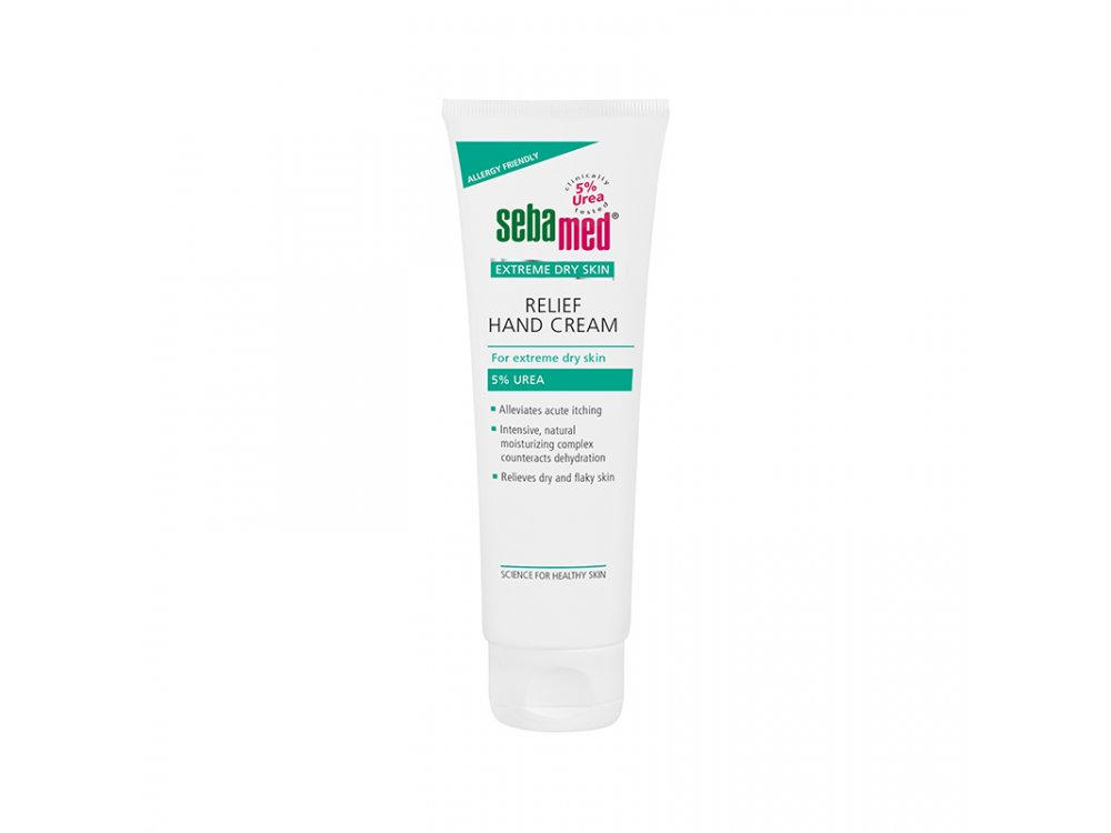 Sebamed Extreme Dry Skin Relief Hand Cream 5% Urea, Κρέμα Χεριών με Ουρία για άμεση ενυδάτωση, 75ml