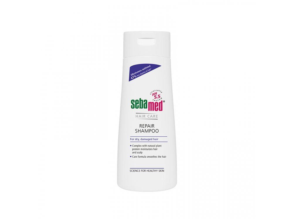 Sebamed Repair Shampoo, Σαμπουάν αναδόμησης των Αδύνατων & Ταλαιπωρημένων Μαλλιών, 200ml