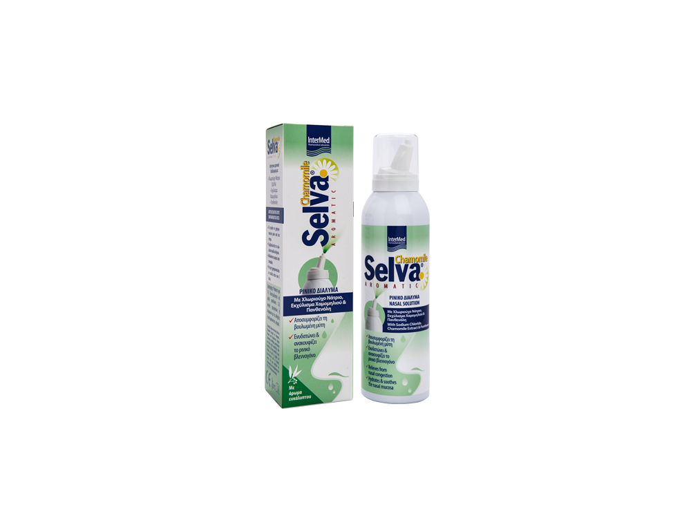 InterMed Selva Aromatic Nasal Solution, Ρινικό Διάλυμα για Ανακούφιση της Βουλωμένης Μύτης με άρωμα Ευκάλυπτο & Μέντα, 150ml