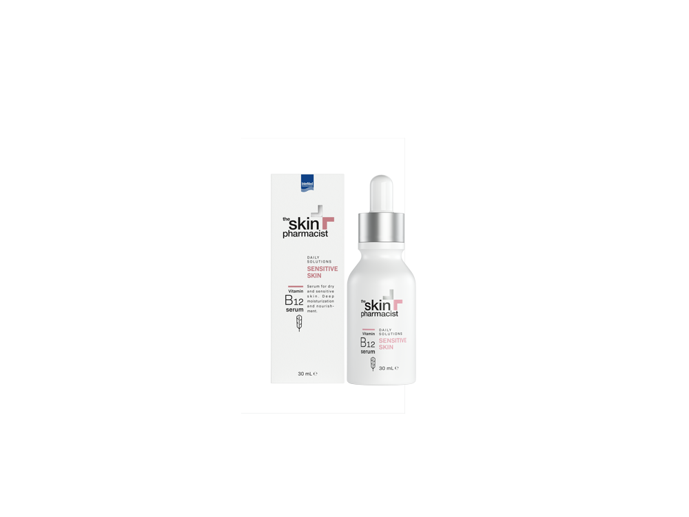InterMed Skin Pharmacist Sensitive Skin Vitamin B12 Serum, Ενυδατικός Ορός Προσώπου για Ξηρές - Ευαίσθητες Επιδερμίδες, 30ml