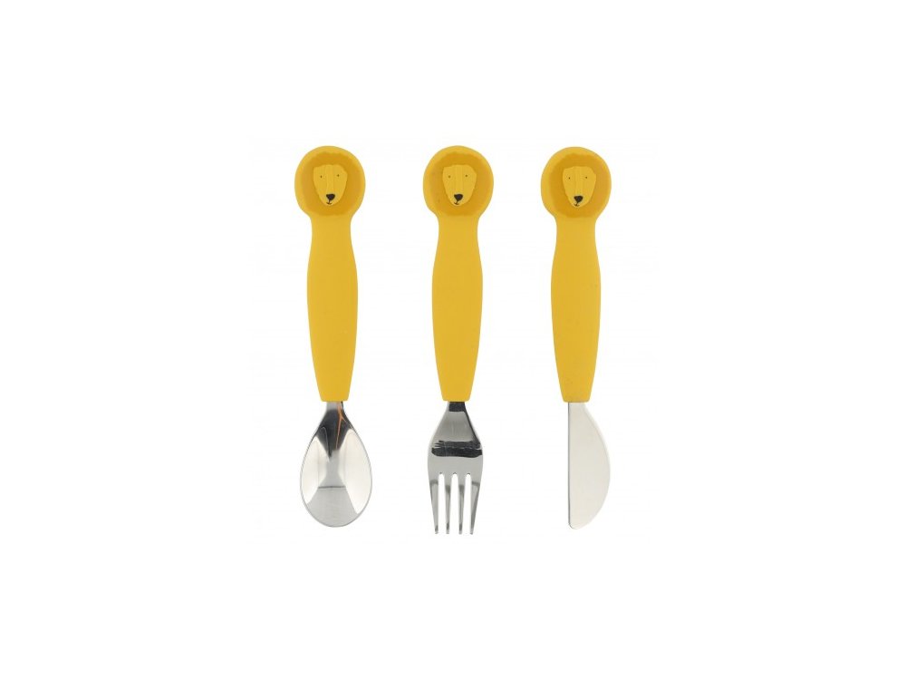 Trixie Silicone Cutlery, Mr. Lion, Σετ Σιλικόνης, 3τμχ