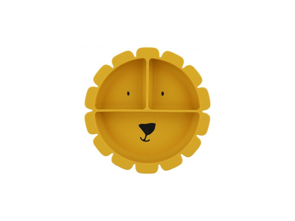 Trixie Silicone Plate, Πιάτο Σιλικόνης με Χωρίσματα, Mrs. Lion, 1τμχ