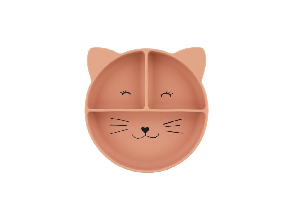 Trixie Silicone Plate, Πιάτο Σιλικόνης με Χωρίσματα, Mrs. Cat, 1τμχ