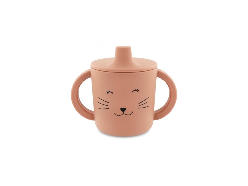 Trixie Cup, Ποτήρι Σιλικόνης με Χερούλια, Mrs Cat, 1τμχ