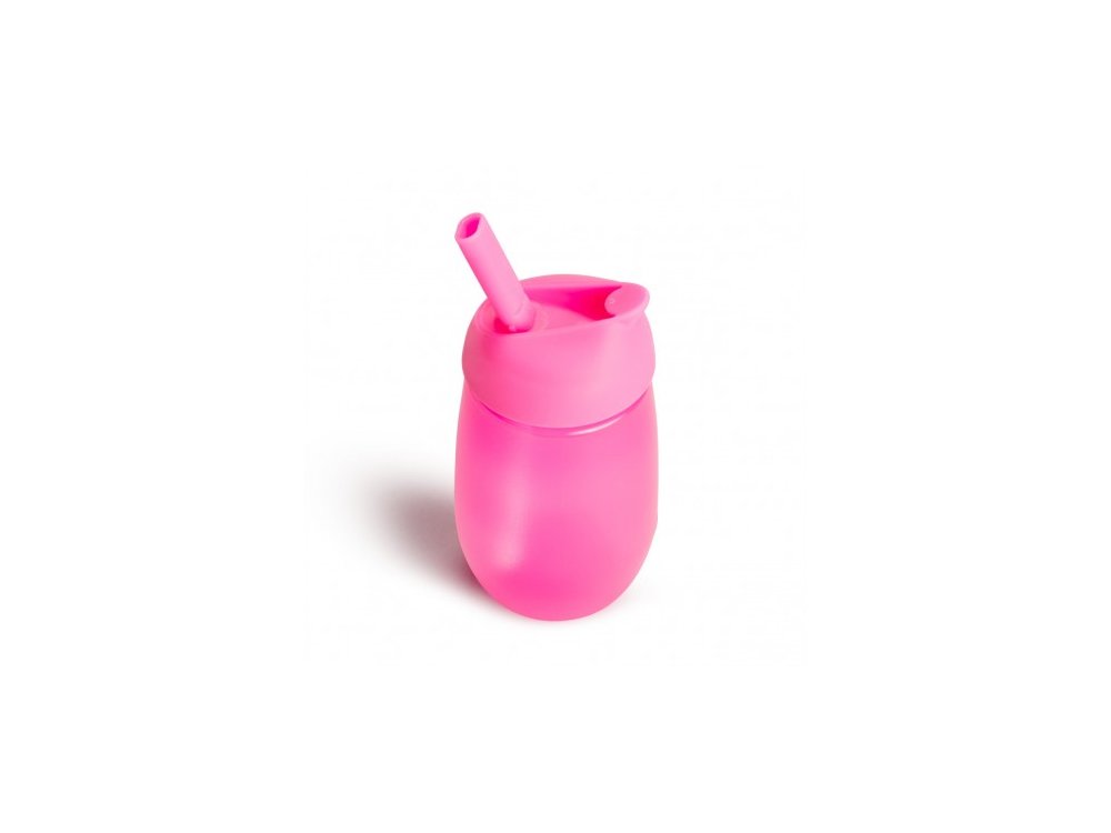 Munchkin Simple Clean Straw Cup Pink, Εκπαιδευτικό Κύπελλο με καλαμάκι, Ροζ, 1τμχ