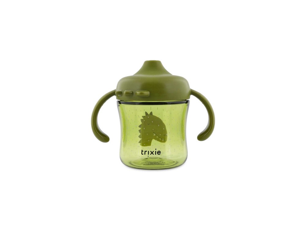 Trixie Sippy Cup Mr Dino Εκπαιδευτικό Ποτηράκι Με Μαλακό Στόμιο & Χερούλια Για 4m+, 200ml