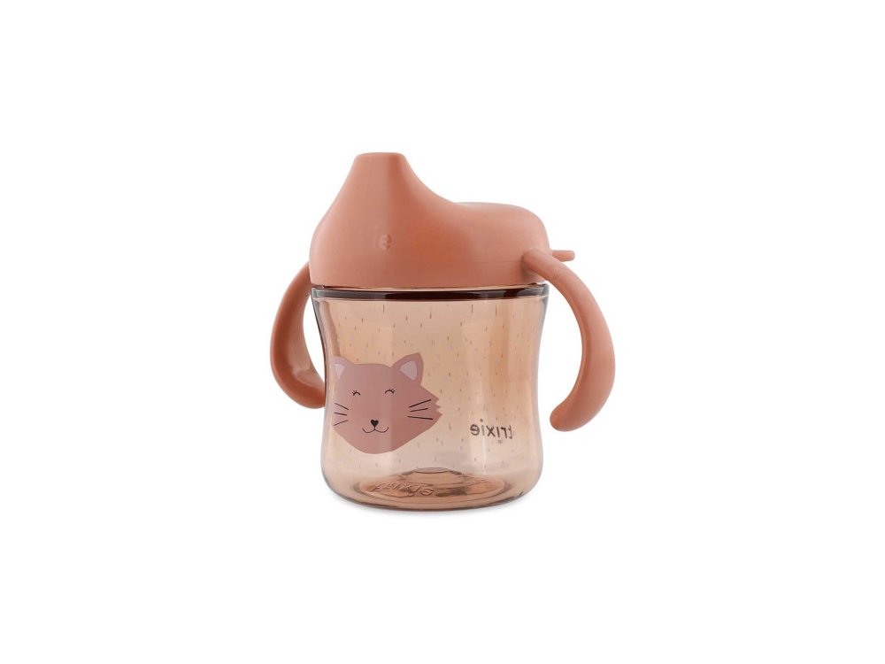 Trixie Sippy Cup Mrs Cat Εκπαιδευτικό Ποτηράκι Με Μαλακό Στόμιο & Χερούλια Για 4m+, 200ml