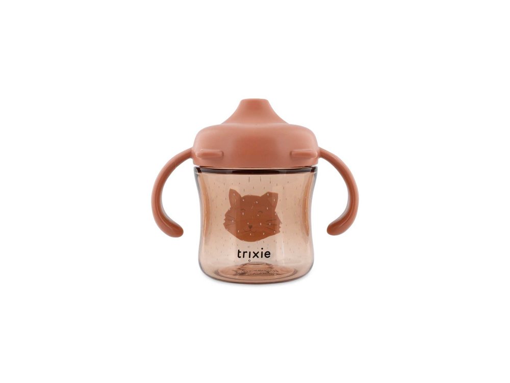 Trixie Sippy Cup Mrs Cat Εκπαιδευτικό Ποτηράκι Με Μαλακό Στόμιο & Χερούλια Για 4m+, 200ml