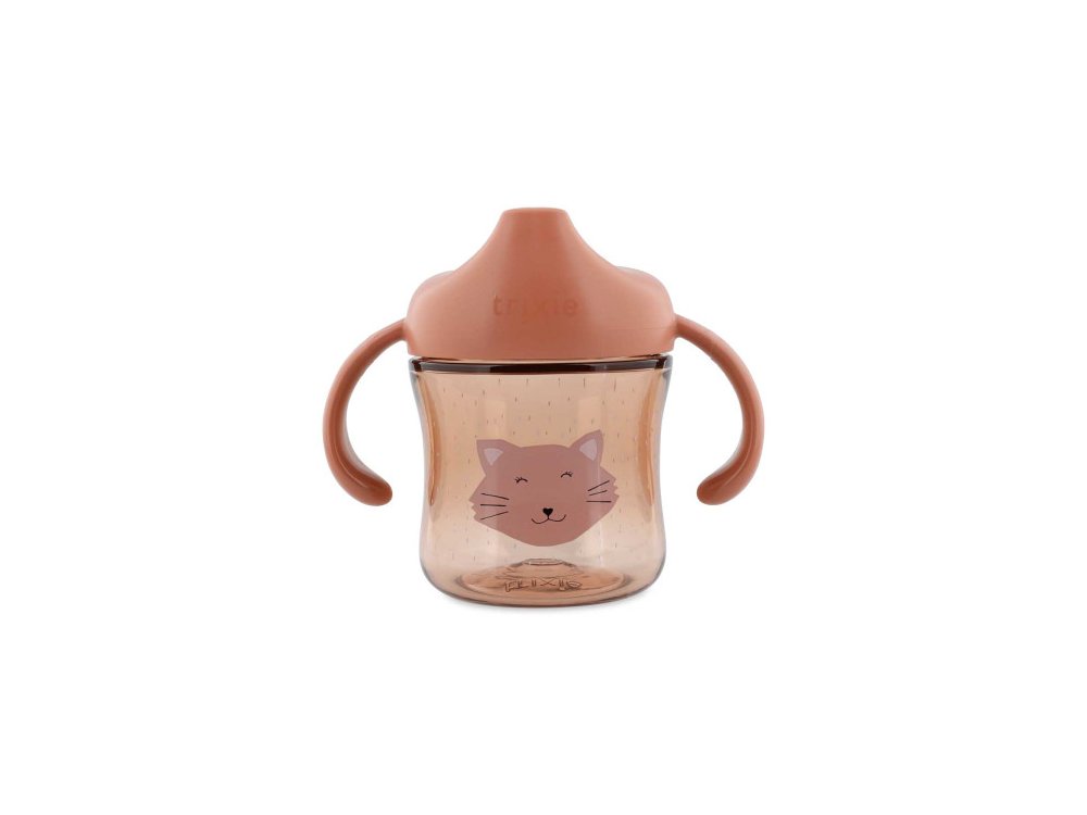 Trixie Sippy Cup Mrs Cat Εκπαιδευτικό Ποτηράκι Με Μαλακό Στόμιο & Χερούλια Για 4m+, 200ml