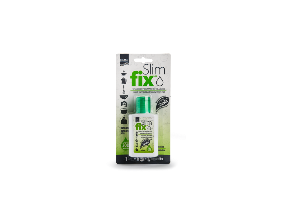 InterMed Slim fix, Υγρό Γλυκαντικό με Στέβια, 60ml