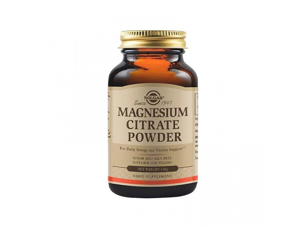 Solgar Magnesium Citrate Powder, 108g