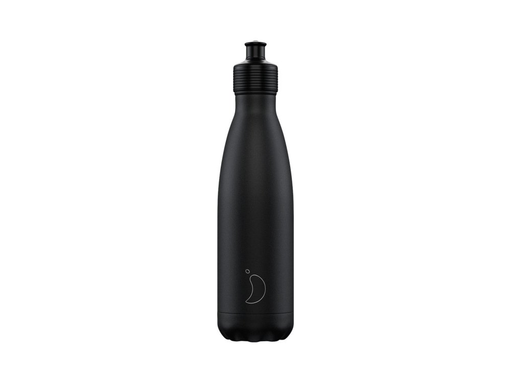 Chillys Sport Bottle Black, Ανοξείδωτος Θερμός Για Υγρά, 500ml