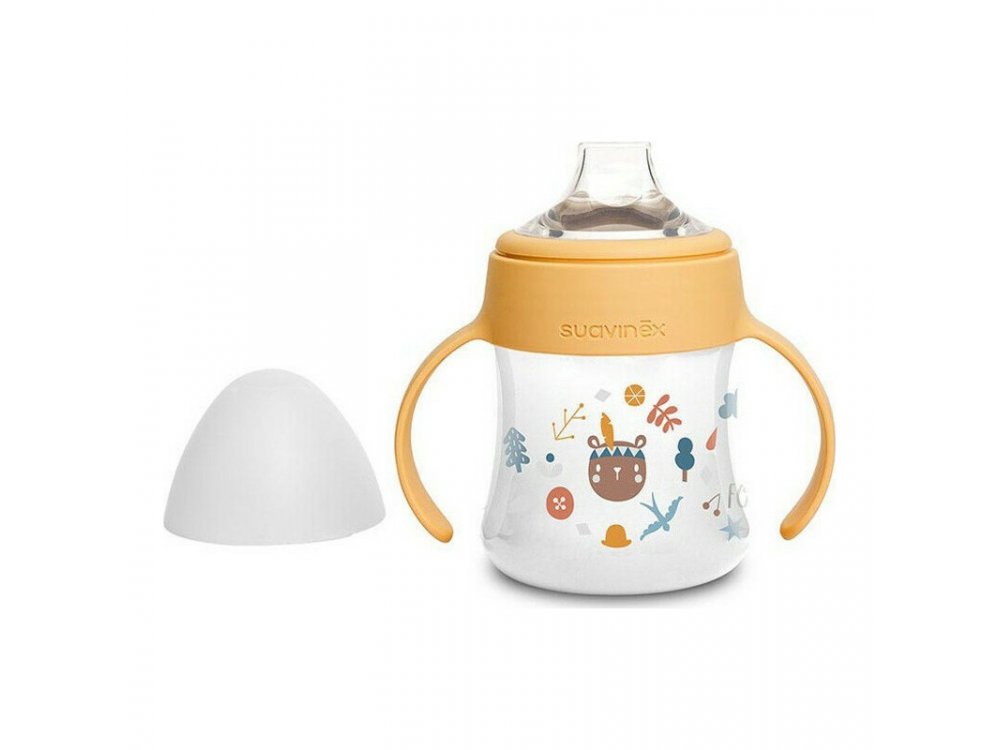 Suavinex Εκπαιδευτικό Κύπελλο, Learning Cup Into the Forest Yellow 6m+ 200ml
