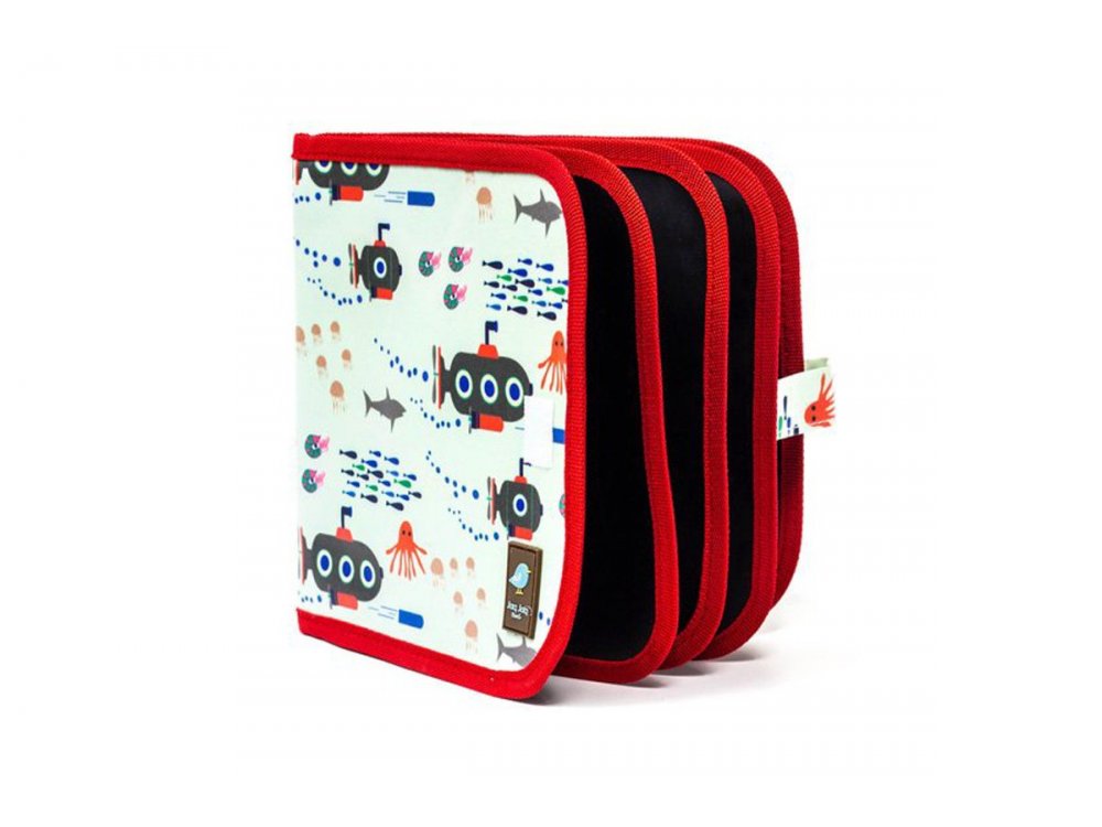 Jaq Jaq Bird Βιβλίο Ζωγραφικής Υποβρύχια με Κιμωλίες, Chalk Doodle, Submarines