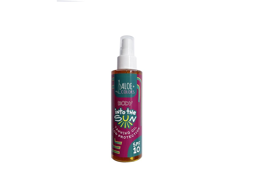 Aloe+Colors Into The Sun Tanning Oil SPF10, Αντηλιακό για Προστασία & βαθύ μαύρισμα, 150ml