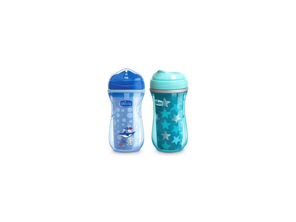 Chicco Active Cup Μπλε, 2 Σχέδια 266ml 14+, 1τμχ