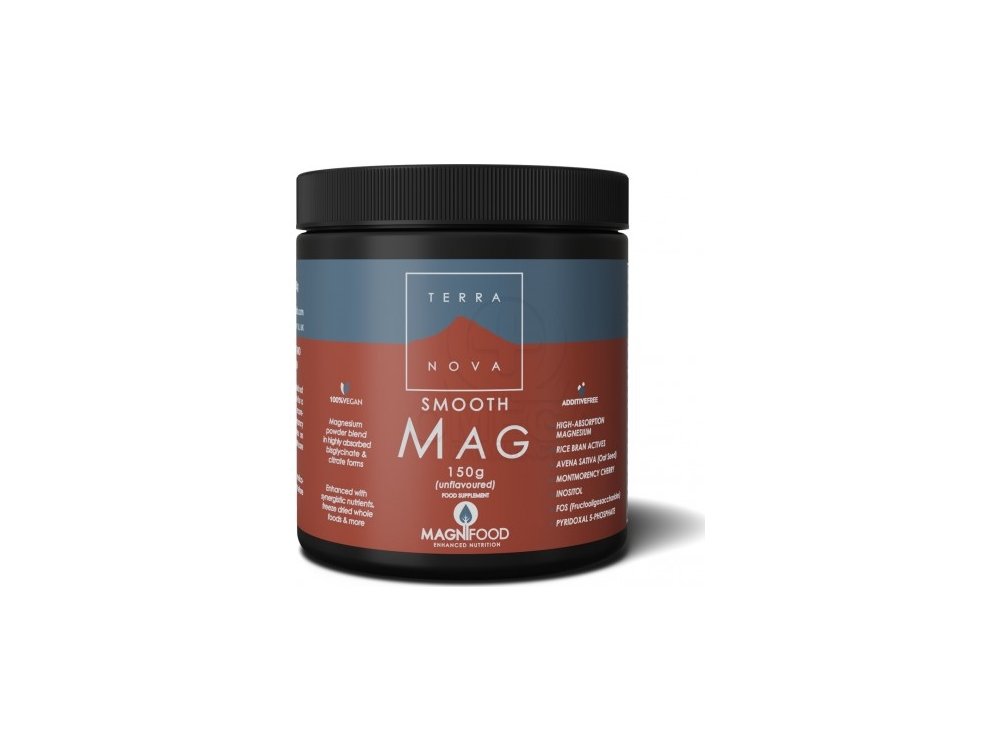 Terranova Smooth Mag, Δισγλυκινικό και Κιτρικό Μαγνήσιο, 150g