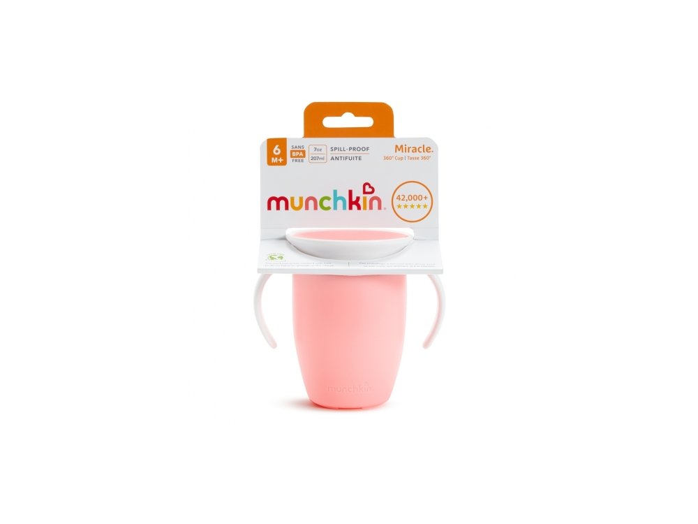 Munchkin Miracle 360 Trainer Cup 6m+, Ροζ 207ml