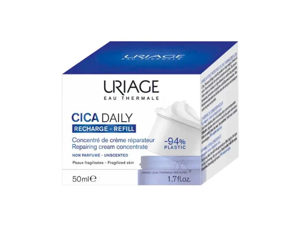 Uriage Cica-Daily Repairing Cream Refill Concentrate, Ανταλλακτικό Κρέμα για Ενυδάτωση & Σύσφιξη, 50ml
