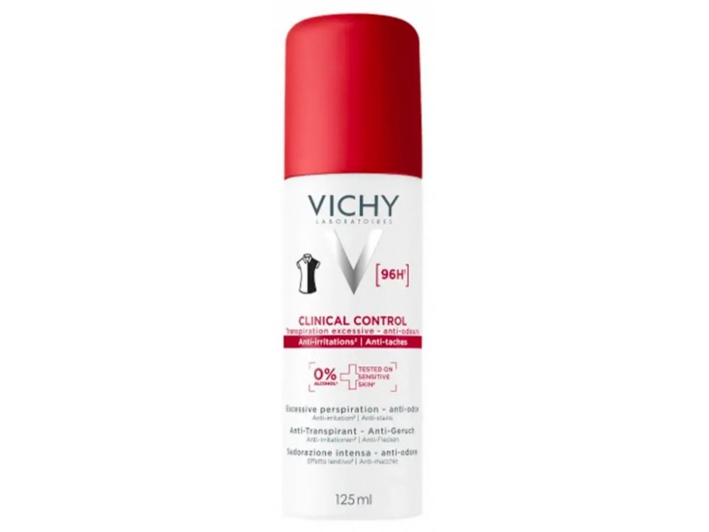 Vichy Clinical Control Αποσμητικό Σπρέι Για 96ώρες Προστασίας 125ml