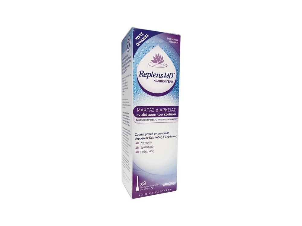 Wellcon Replens Md Vaginal Gel 3 περιέκτες