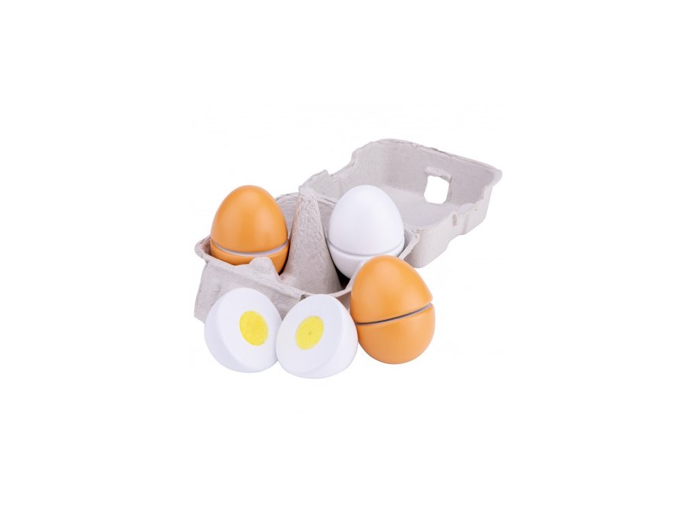 New Classic Toys Wooden Eggs, 4 Ξύλινα Αυγά σε Ρεαλιστική συσκευασία