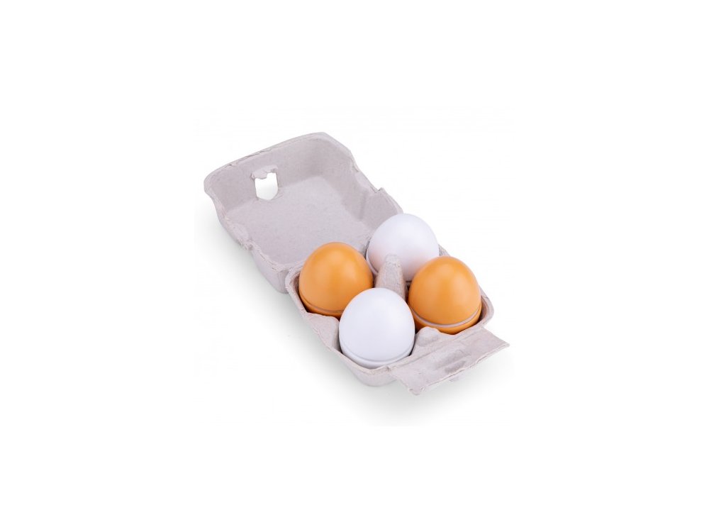 New Classic Toys Wooden Eggs, 4 Ξύλινα Αυγά σε Ρεαλιστική συσκευασία