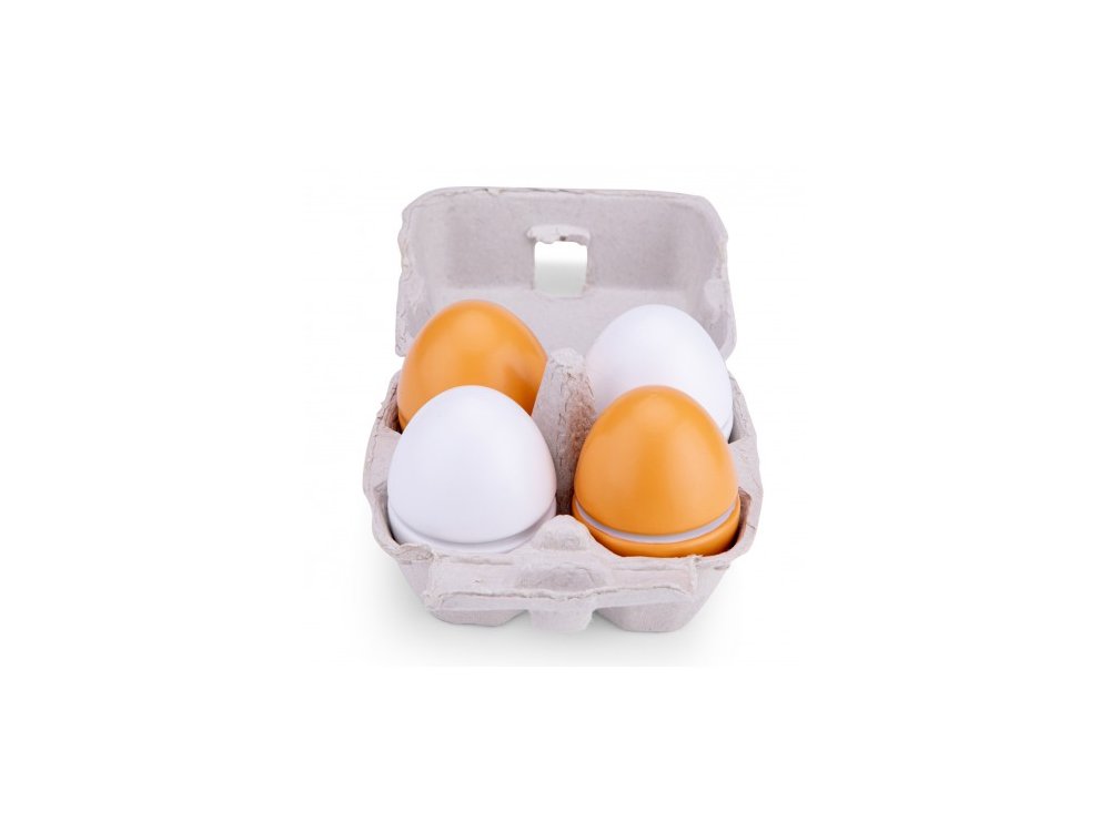 New Classic Toys Wooden Eggs, 4 Ξύλινα Αυγά σε Ρεαλιστική συσκευασία