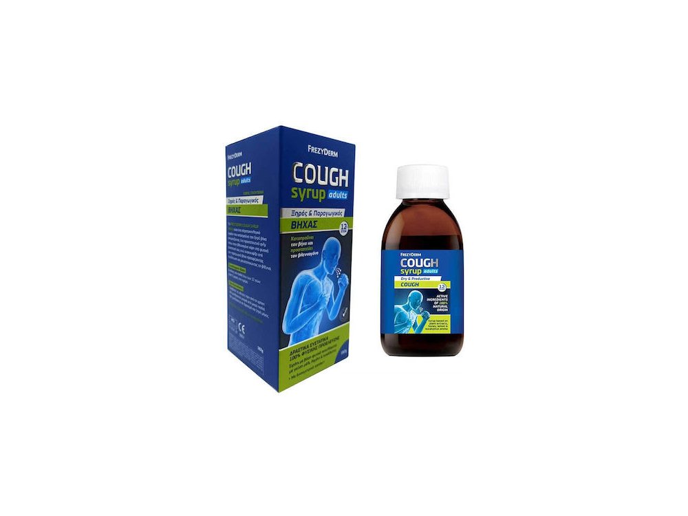 Frezyderm Cough Syrup Adults, Σιρόπι για το Βήχα για Ενήλικες με Γεύση Λεμόνι, Ευκάλυπτο & Μέλι, 182gr