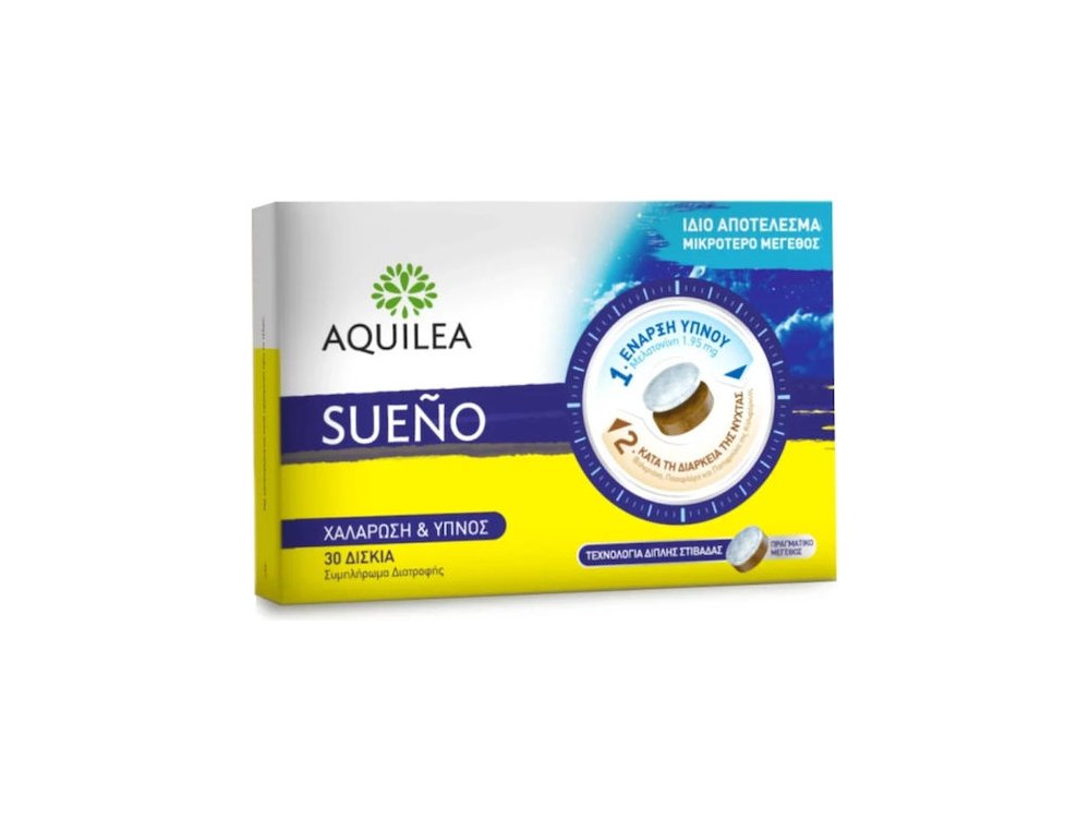 Aquilea Sueno Συμπλήρωμα Διατροφής για Χαλάρωση & Ύπνο, 30 δισκία
