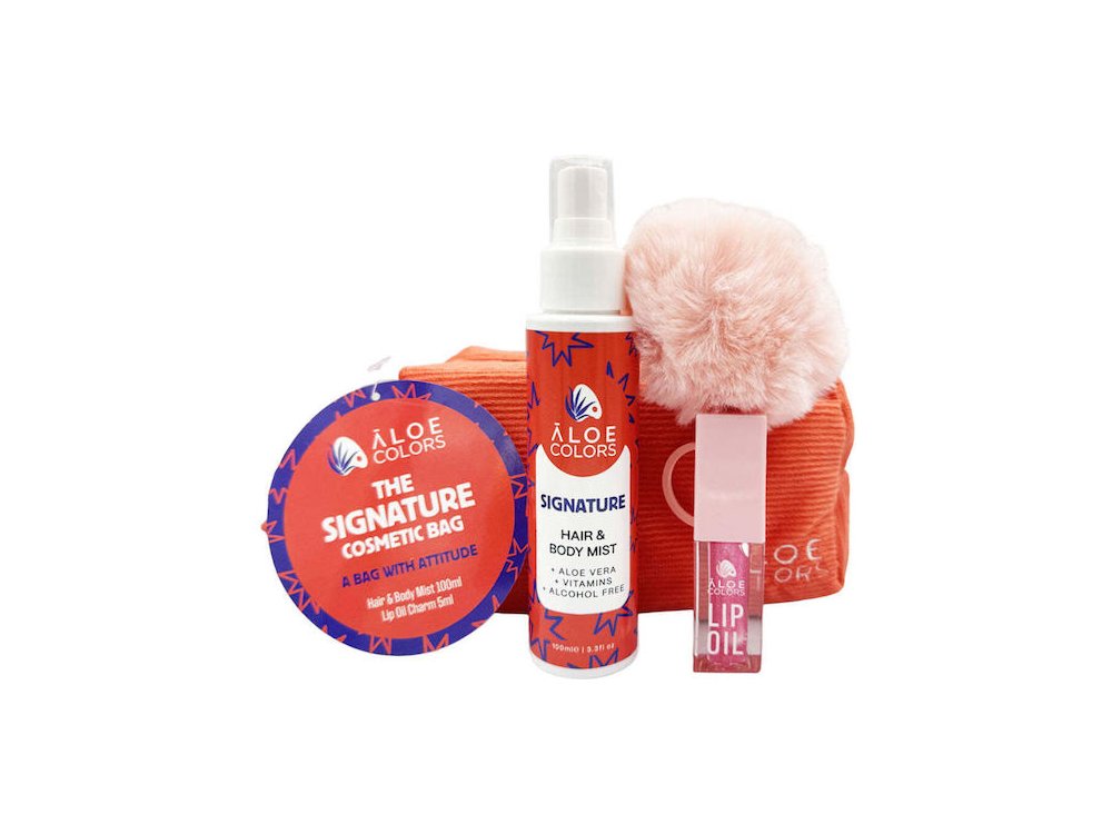 Aloe+Colors,The Signature Bag, Hair & Body Mist 150ml & Lip Oil Charm 5ml, 1σετ