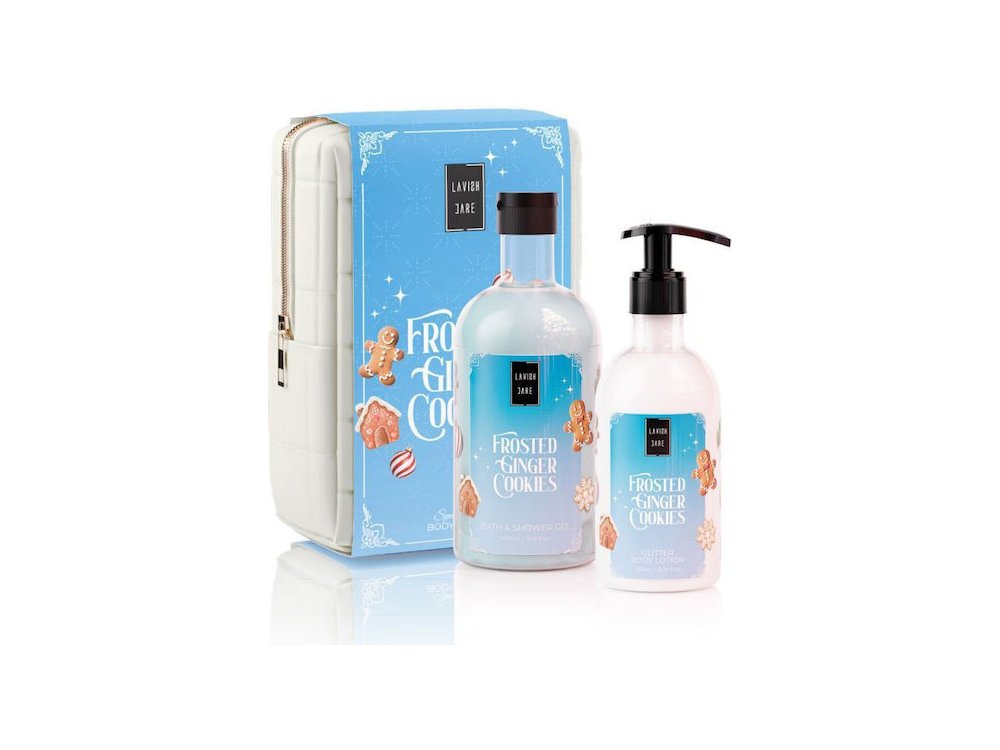 Lavish Care Frosted Ginger Cookies Christmas Set Αφρόλουτρο 500ml & Κρέμα Σώματος 300ml, 1σετ