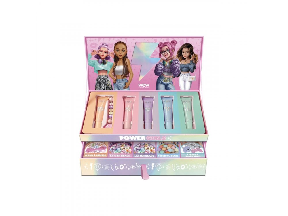 WoW DIY Kουτί Lip Gloss με Χάντρες για να Δημιουργήσετε Βραχόλια, Μπρελόκ-Γούρι